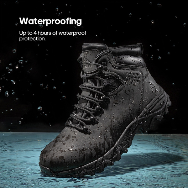 Men's Fur-Lined Thinsulate Waterproof Snow Boots - BLACK - 6